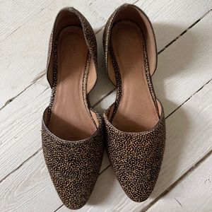 Madewell The Marisa d'Orsay Flat in Spotted Calf Hair